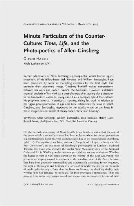 Minute Particulars of the Counter-Culture