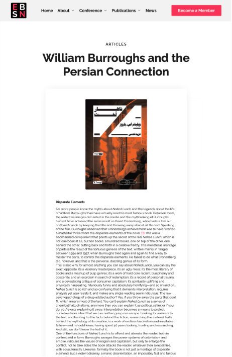 William Burroughs and the Persian Connection